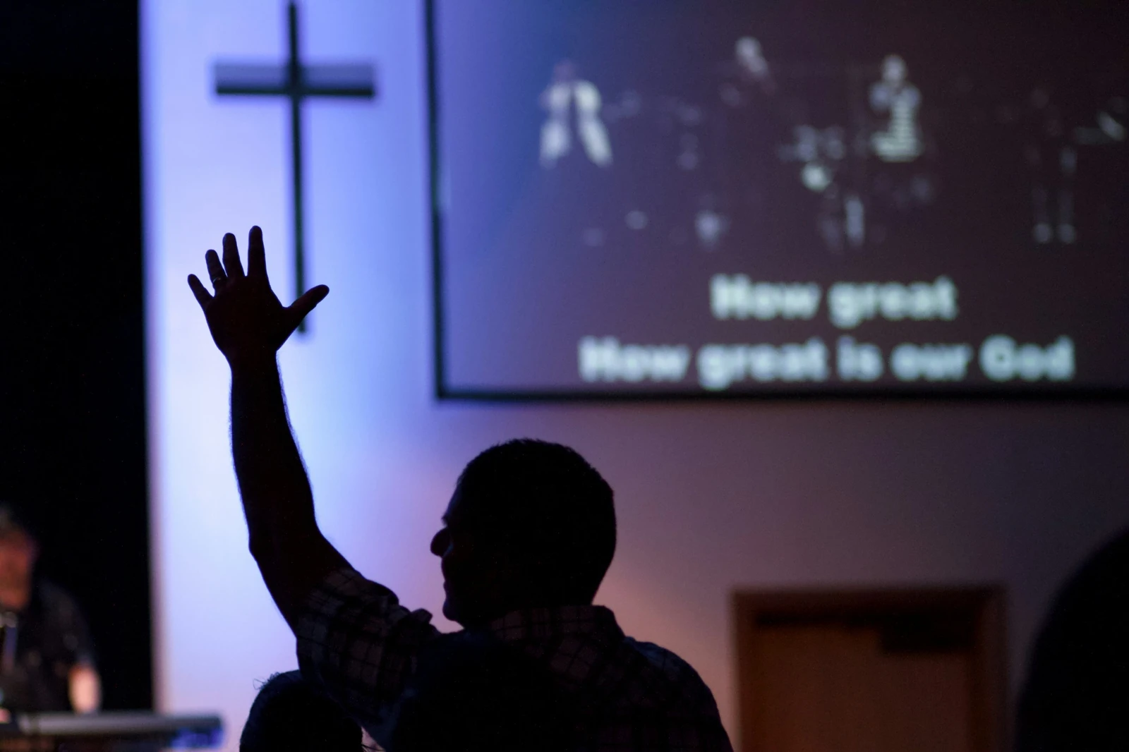 Church in Mauston WI Mauston Church of the Nazarene Man praising
